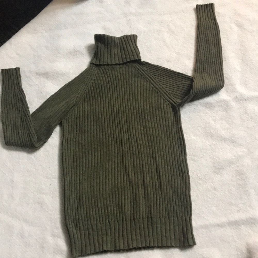 Barney’s New York cashmere sweater olive green
